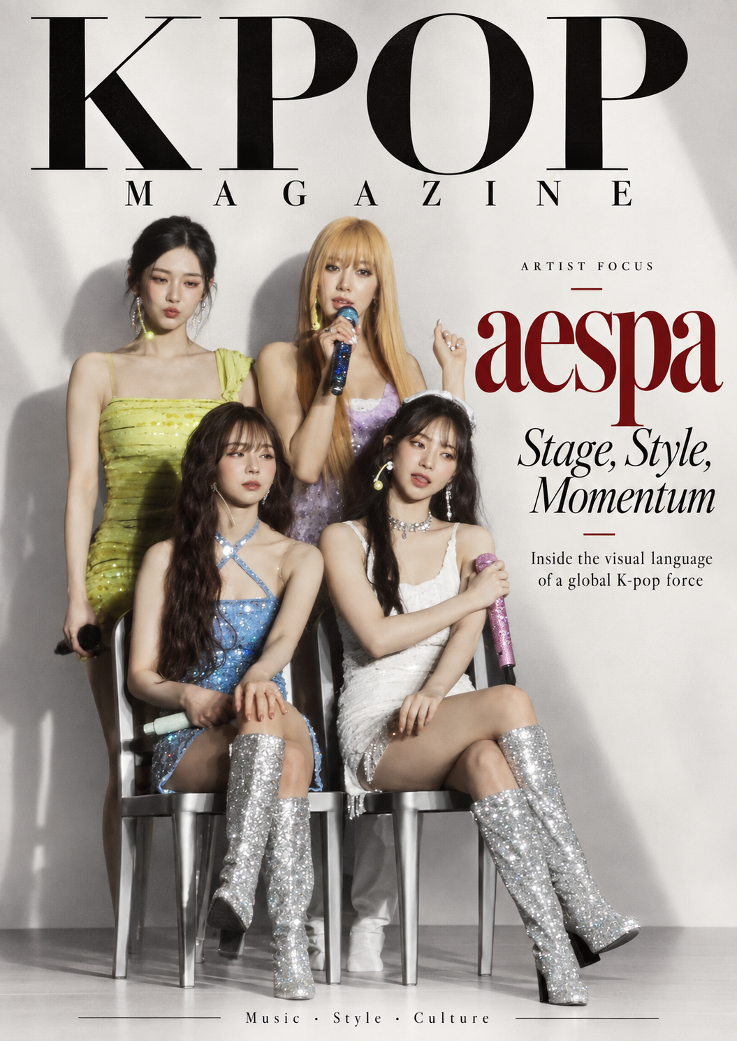 KPOP MAGAZINE aespa cover — Stage, Style, Momentum